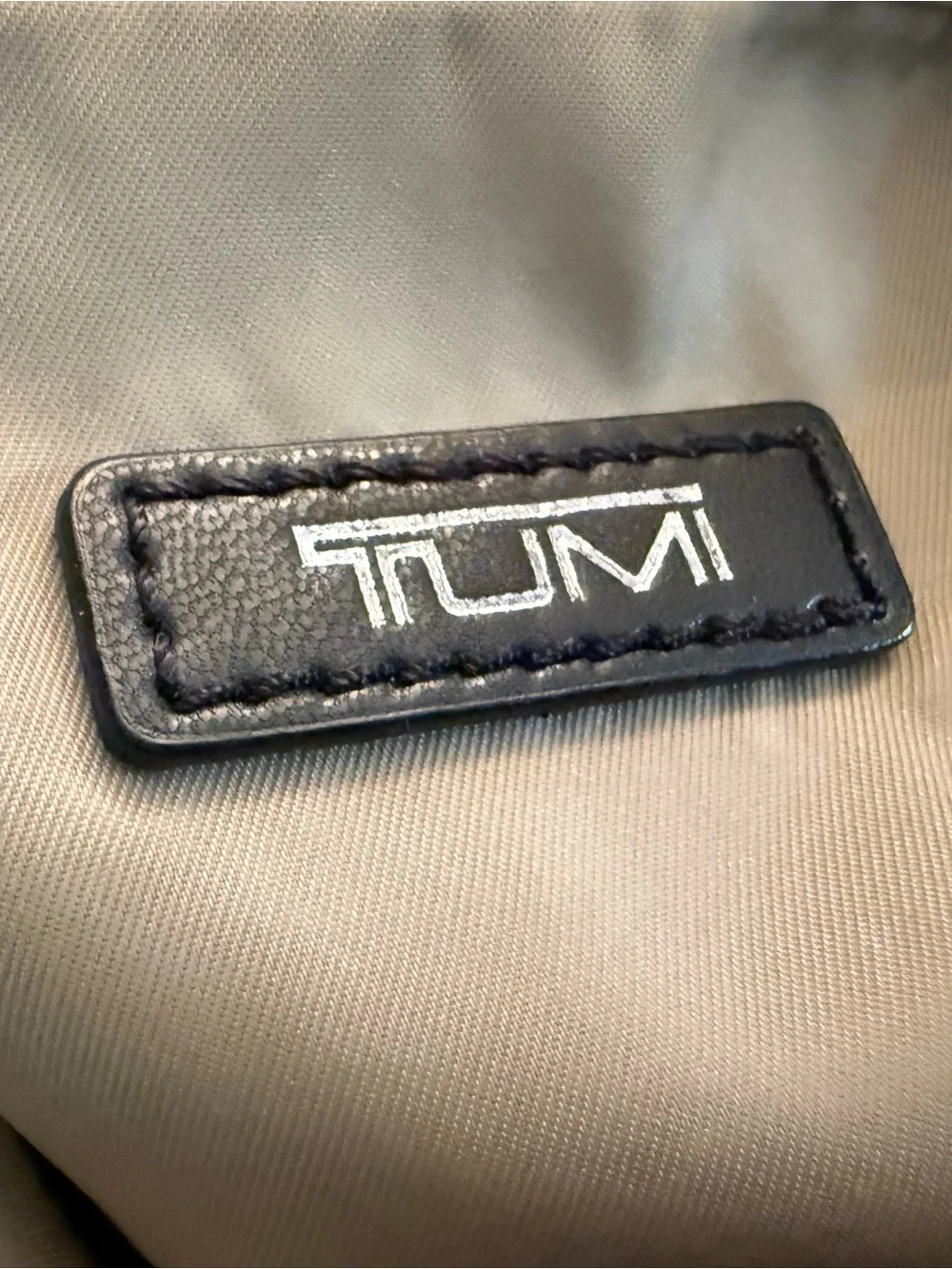Tumi Black Nylon Messenger Crossbody with Silver Accents